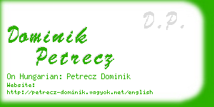 dominik petrecz business card